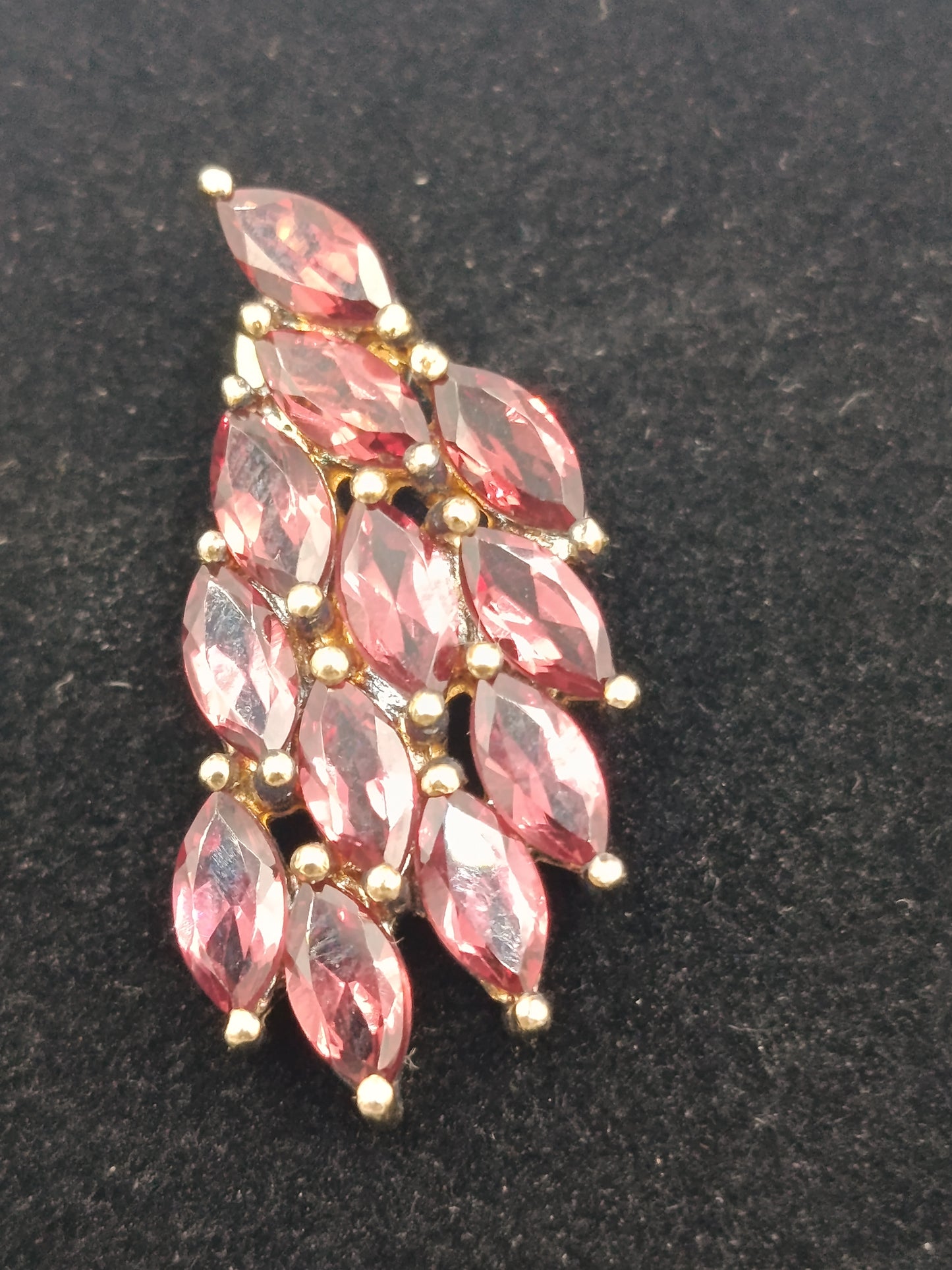 Vergoldete Ohrringe mit roten Steinen elegant