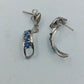 925 Silber Ohrhänger mit blauen Steinen