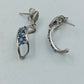 925 Silber Ohrhänger mit blauen Steinen