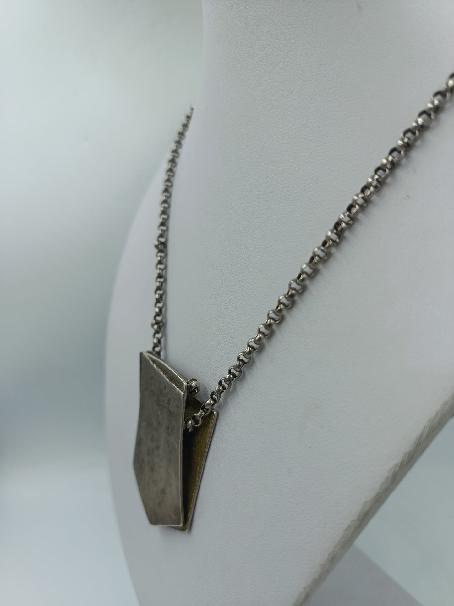 925 Silber Designer Kette mit modernem Anhänger