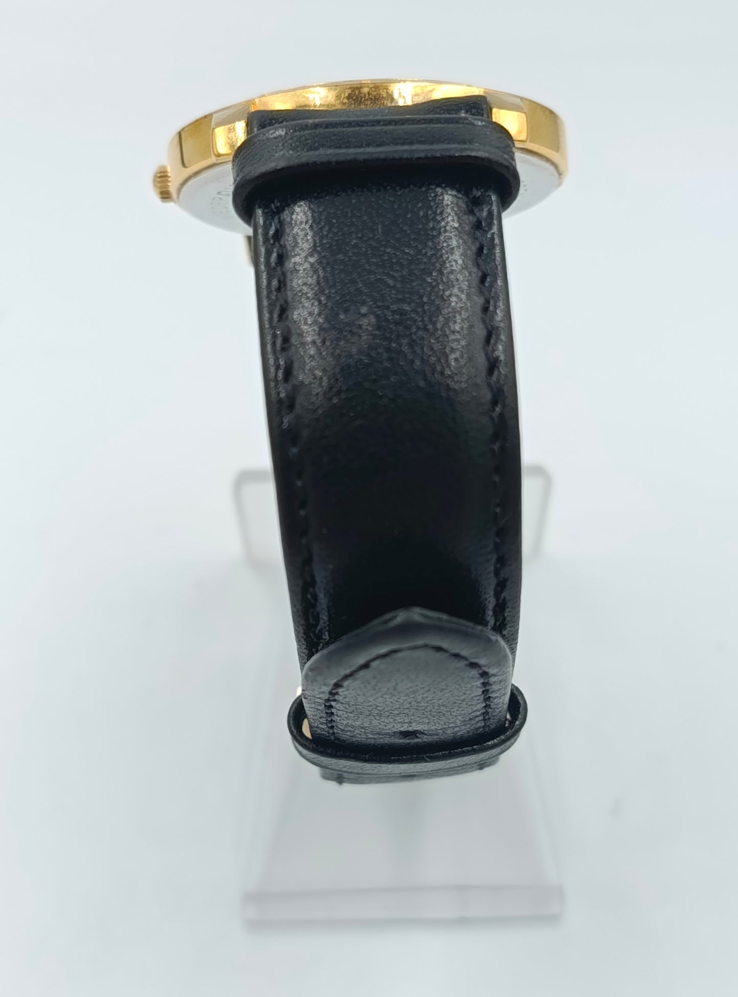 Armbanduhr Frauenkirche Dresden 1999 Goldfarben mit Lederband