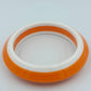 Kunststoffarmreif Orange-Weiß Retro Look