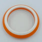 Kunststoffarmreif Orange-Weiß Retro Look