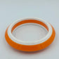Kunststoffarmreif Orange-Weiß Retro Look