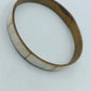 Armreif Messing mit Perlmutt Intarsien Vintage Look