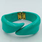 Türkisfarbener Armreif mit Scharnier Vintage Stil