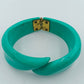 Türkisfarbener Armreif mit Scharnier Vintage Stil
