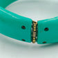 Türkisfarbener Armreif mit Scharnier Vintage Stil