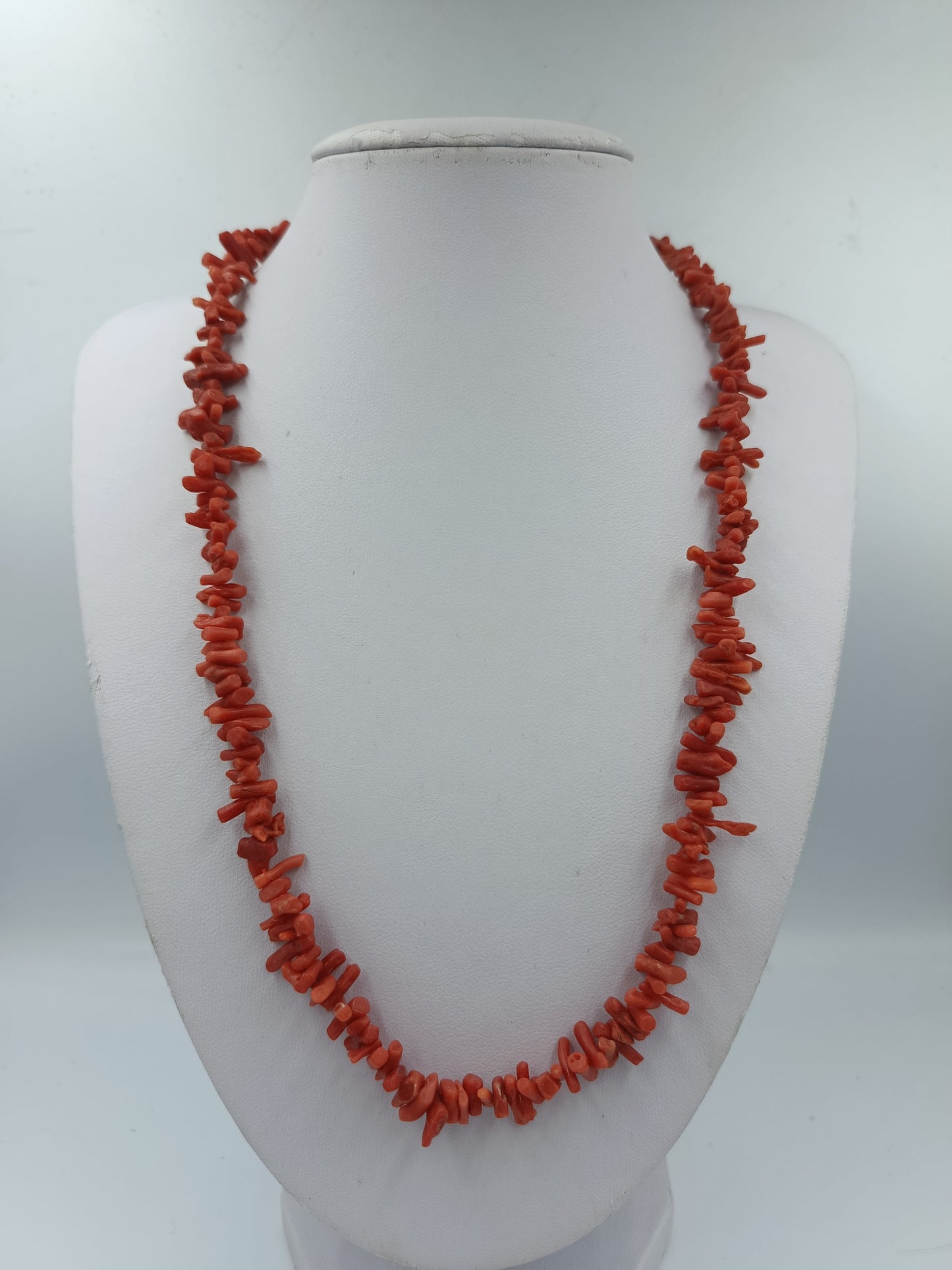 Rote Korallen Halskette mit echten Korallensplittern