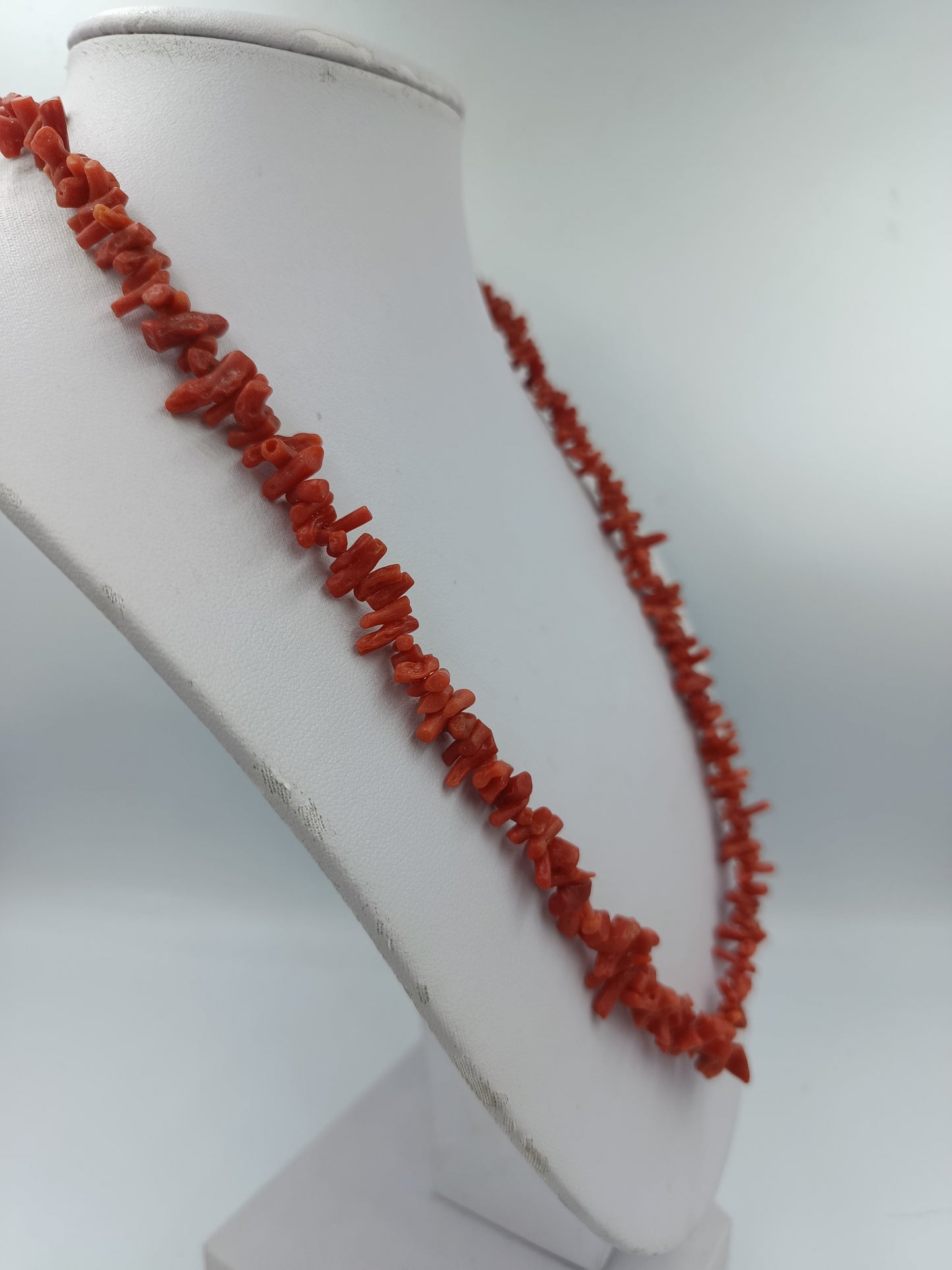 Rote Korallen Halskette mit echten Korallensplittern