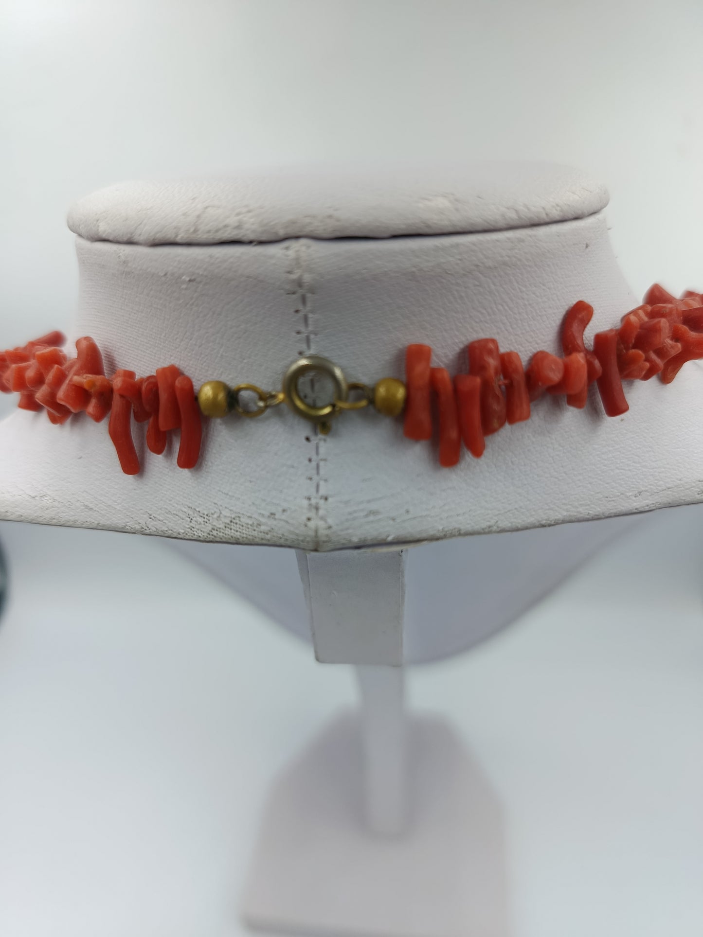 Rote Korallen Halskette mit echten Korallensplittern