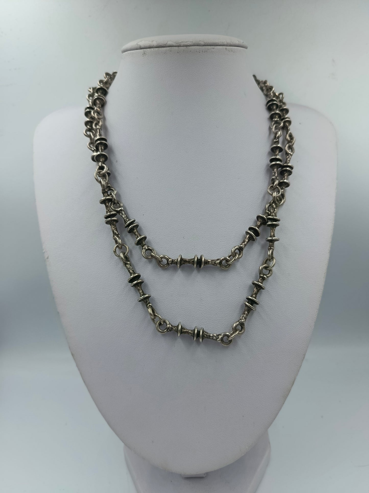 925 Silberkette Handgefertigt massiv Vintage Stil