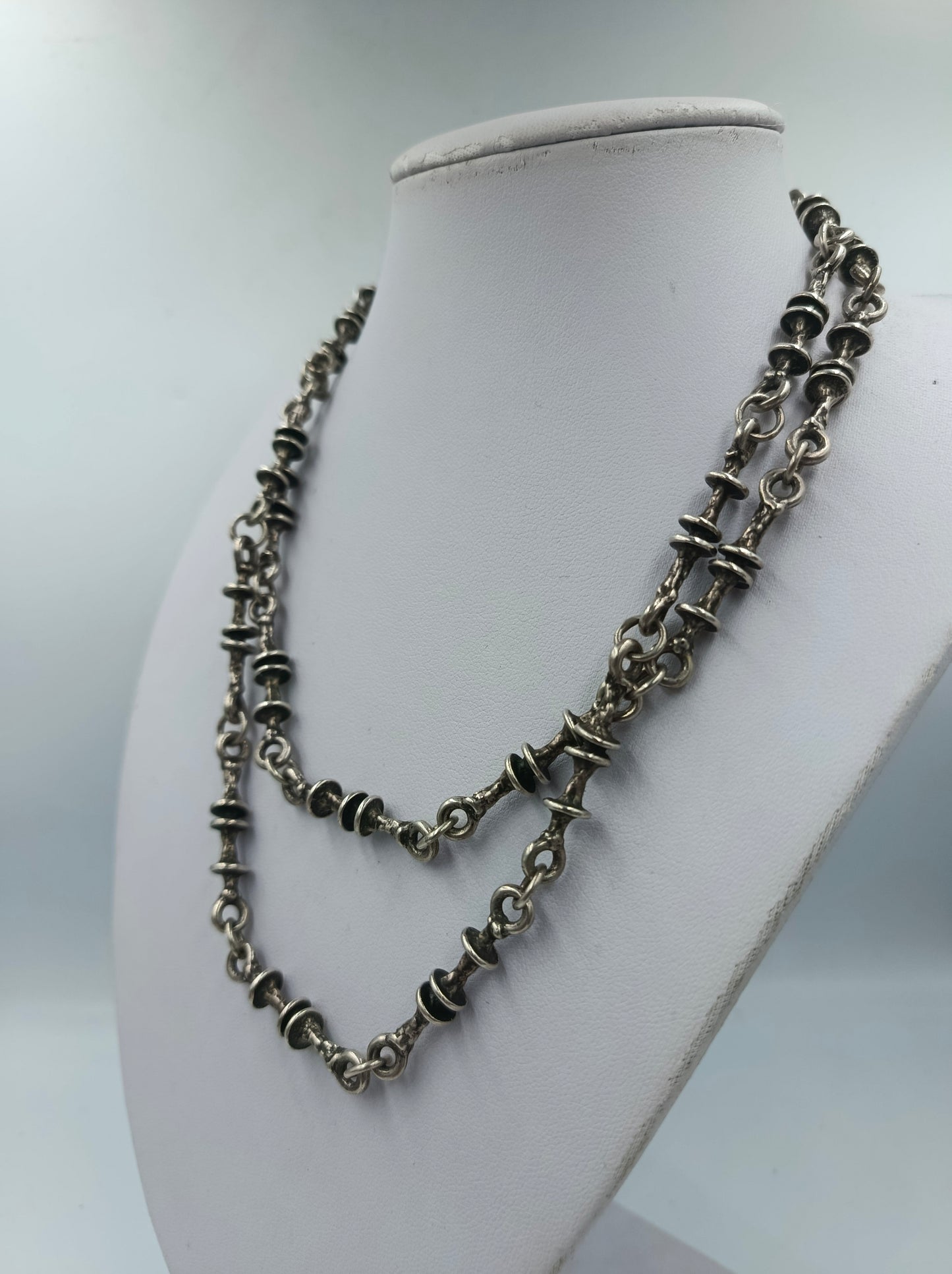 925 Silberkette Handgefertigt massiv Vintage Stil