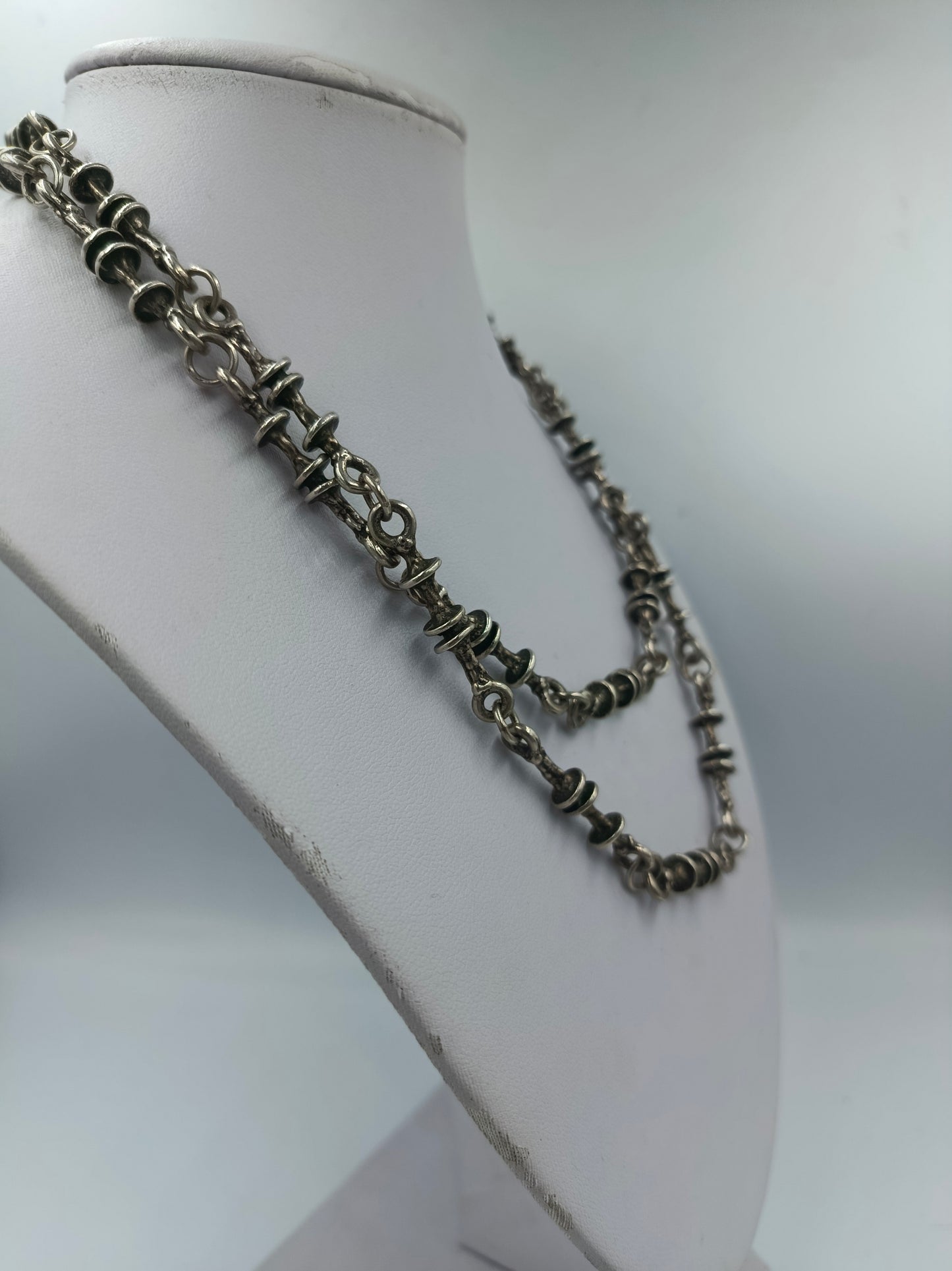 925 Silberkette Handgefertigt massiv Vintage Stil