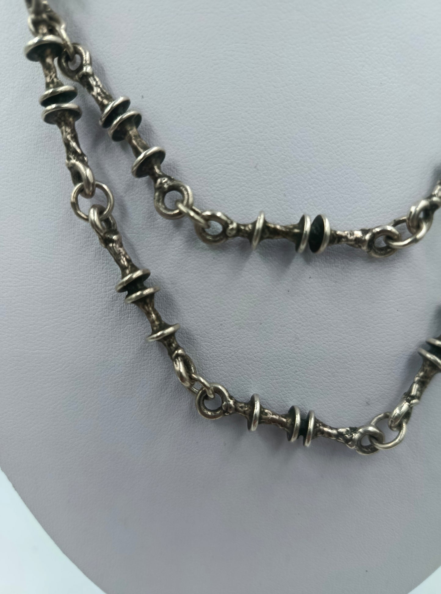 925 Silberkette Handgefertigt massiv Vintage Stil