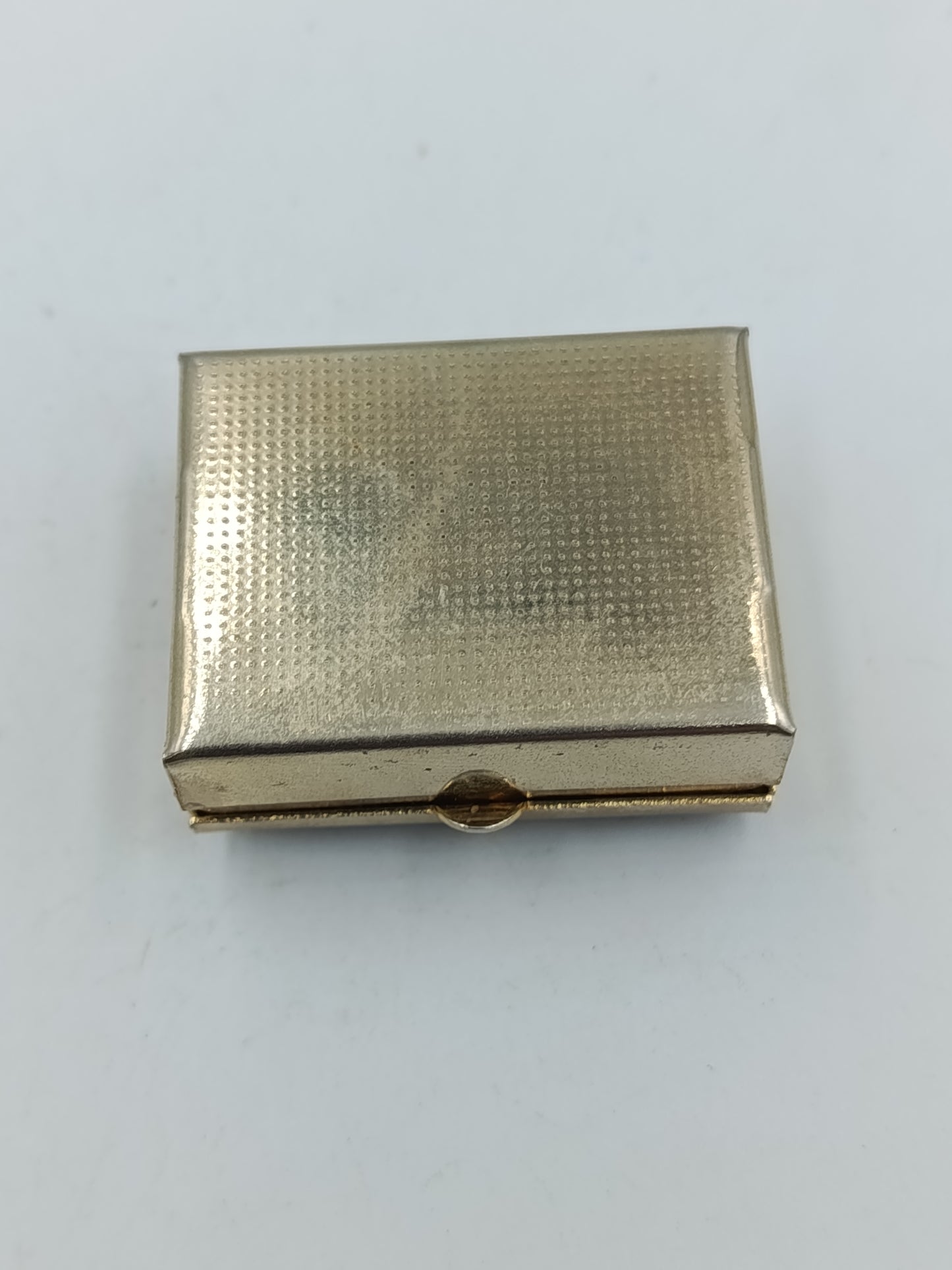 Vintage Emaille Dose mit Blumenmotiv Blau