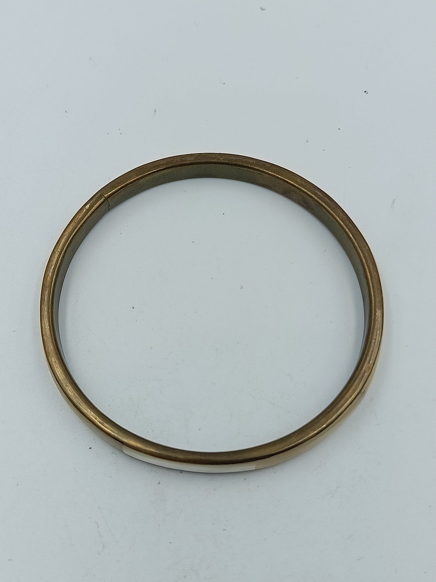 Messing Armreif mit Perlmutt Intarsien