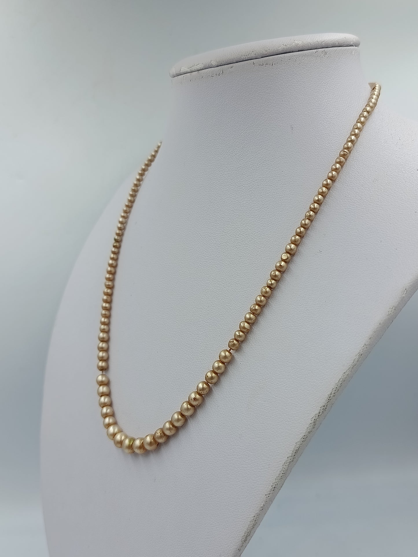 Perlenkette Goldfarben Klassisch Fein