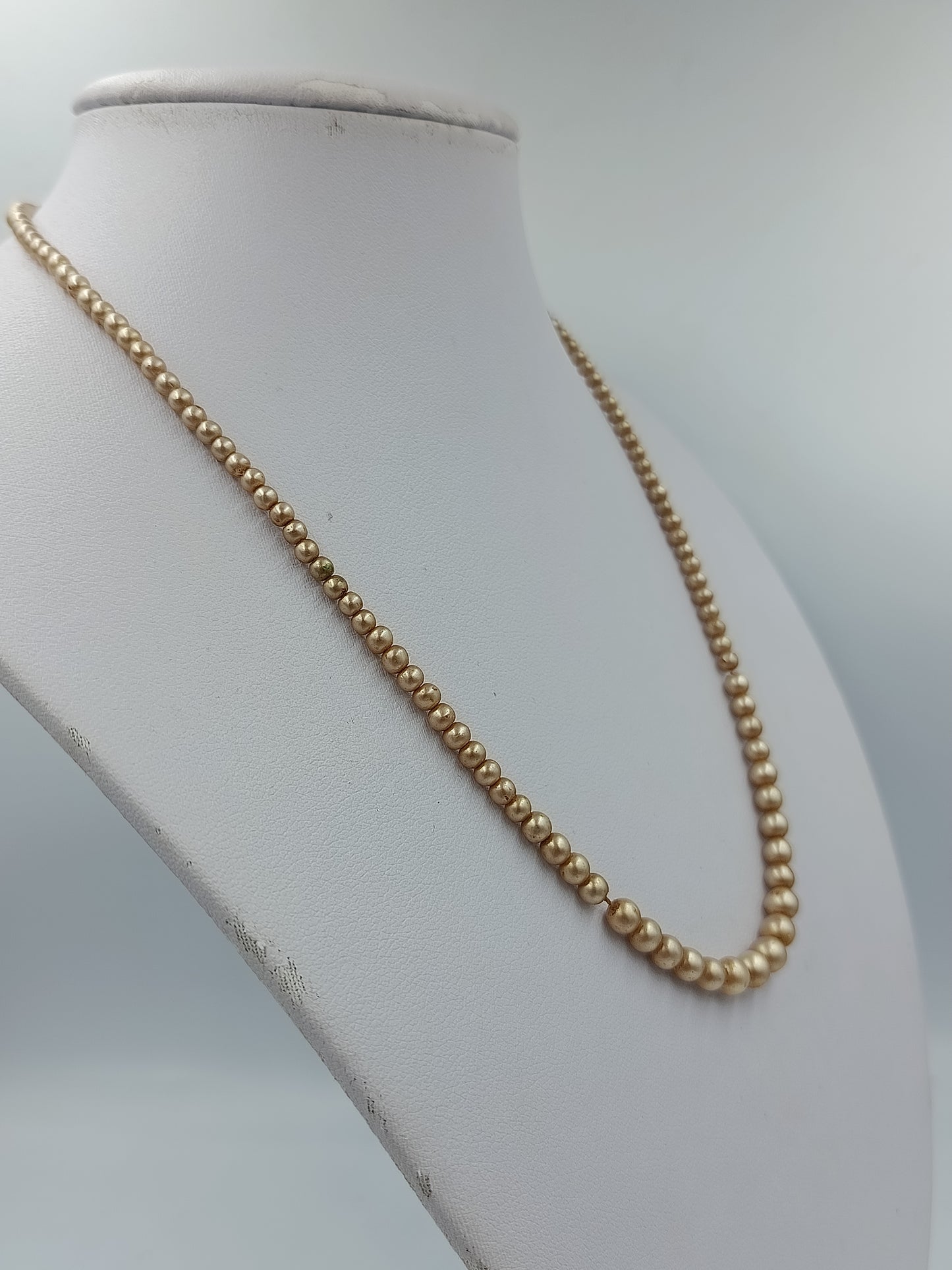 Perlenkette Goldfarben Klassisch Fein