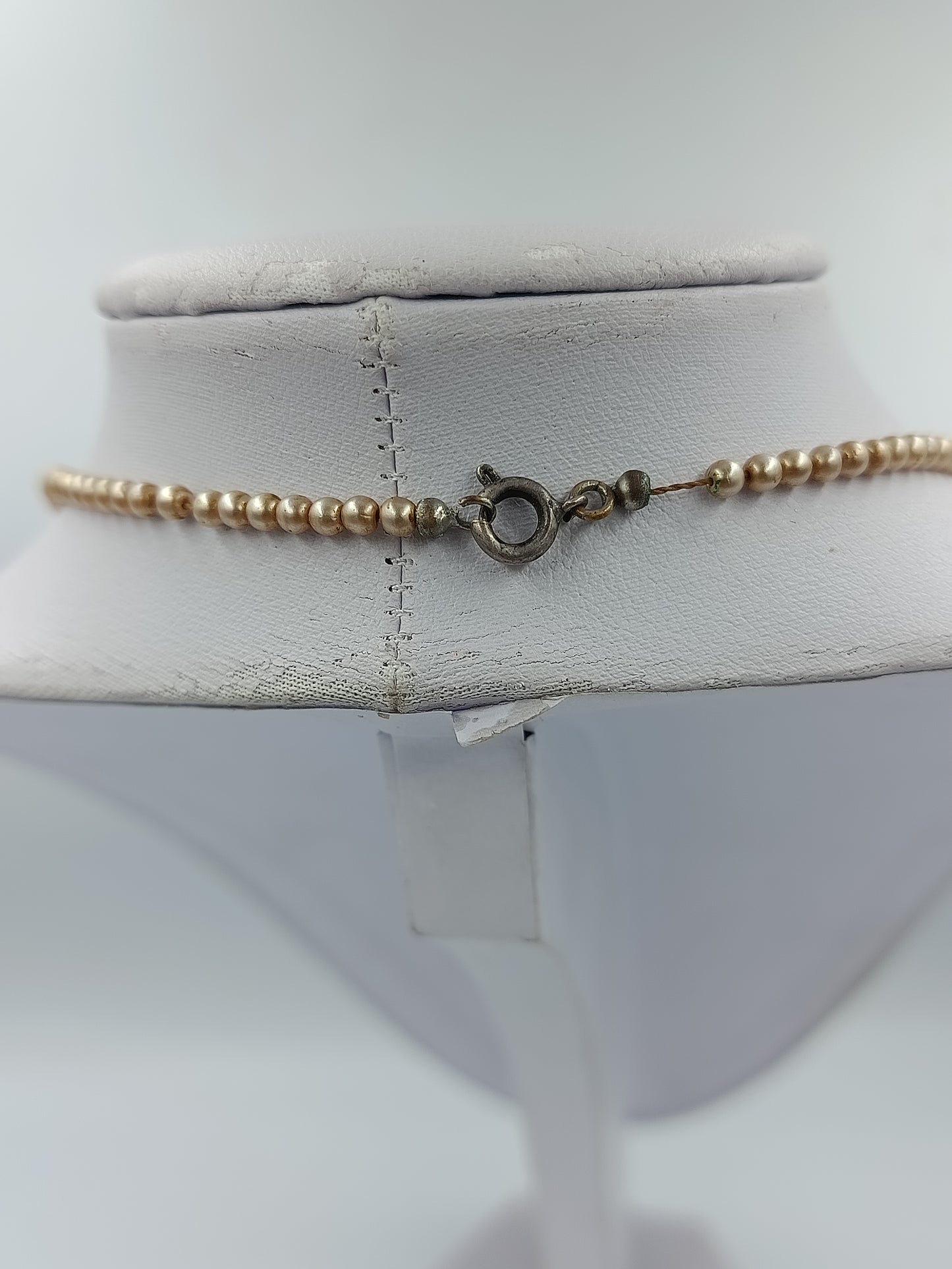 Perlenkette Goldfarben Klassisch Fein