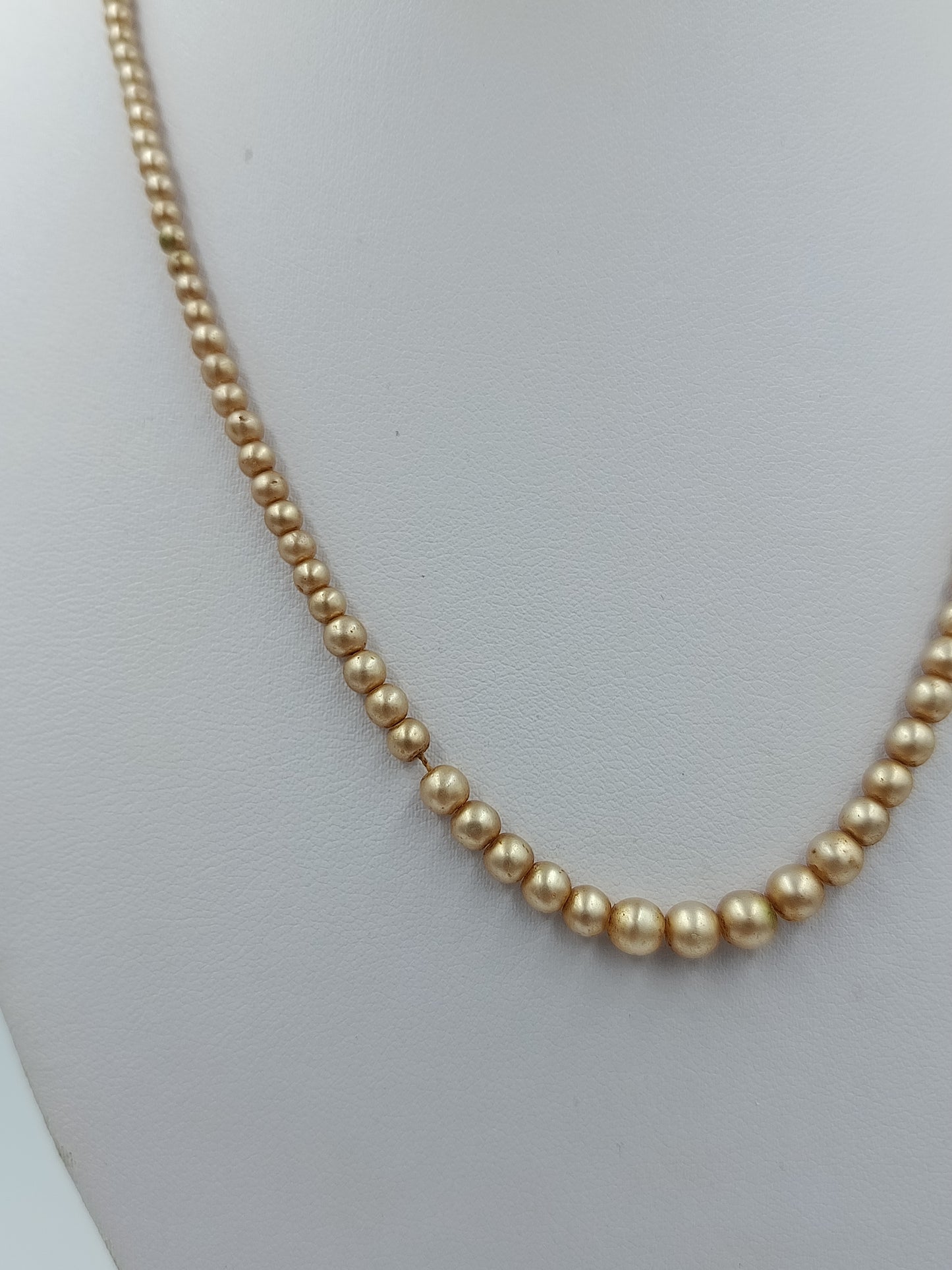 Perlenkette Goldfarben Klassisch Fein