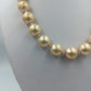 Statement Perlenkette Goldfarben Großperlen