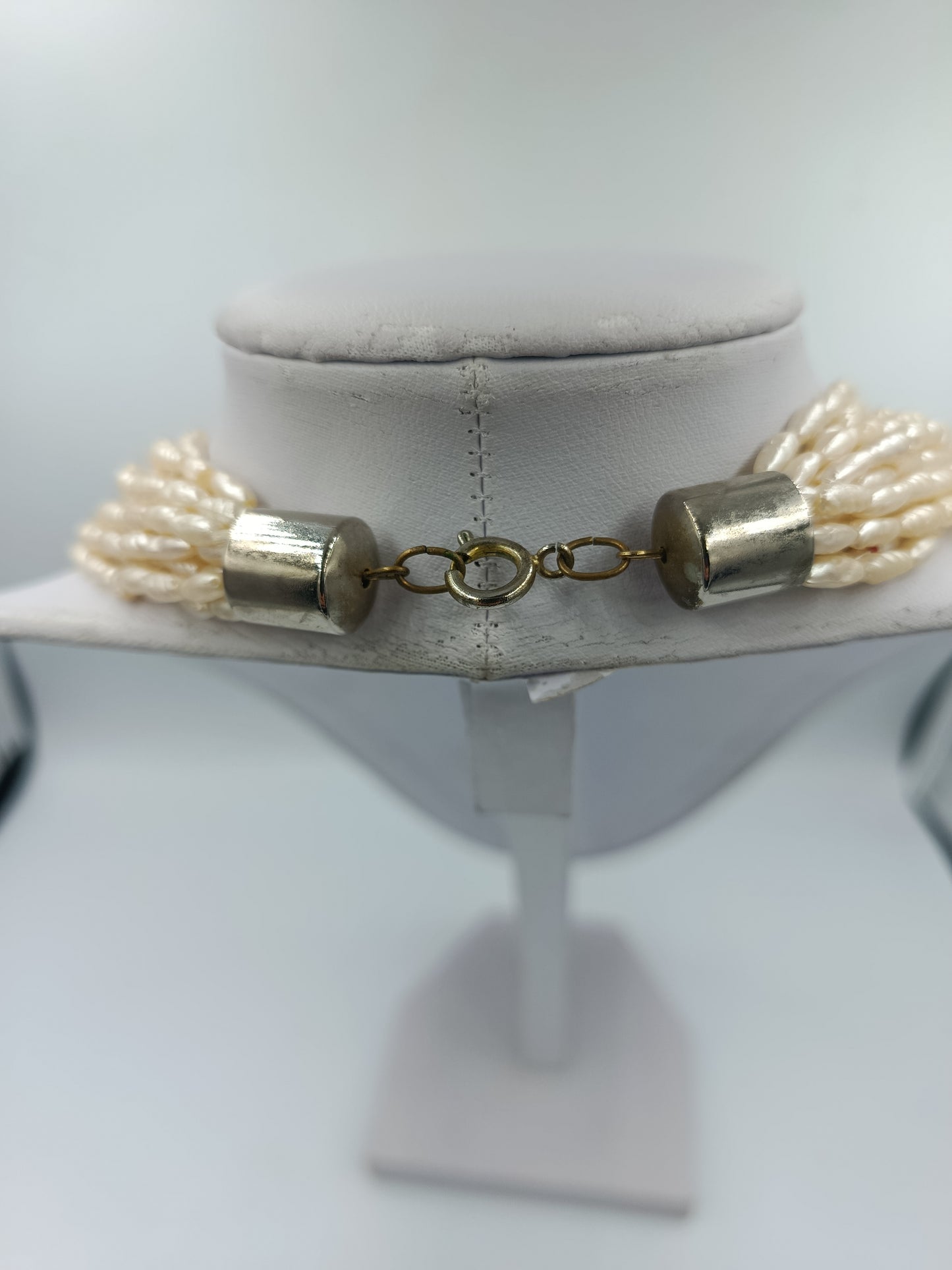 Mehrreihige Perlenkette Cremefarben Elegant