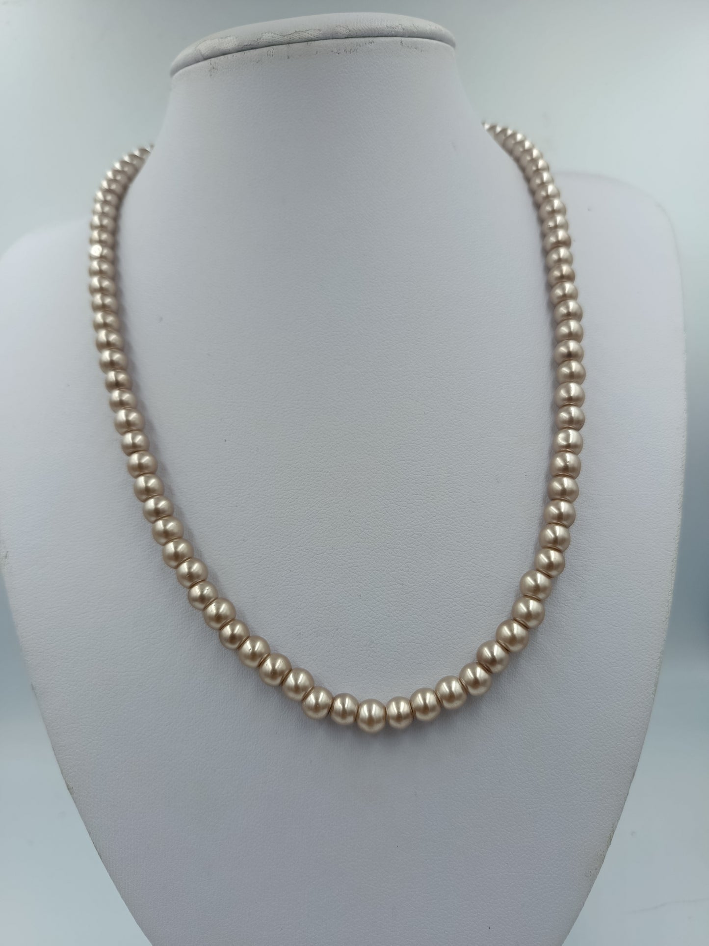 Perlenkette Roséfarben Elegant Klassisch