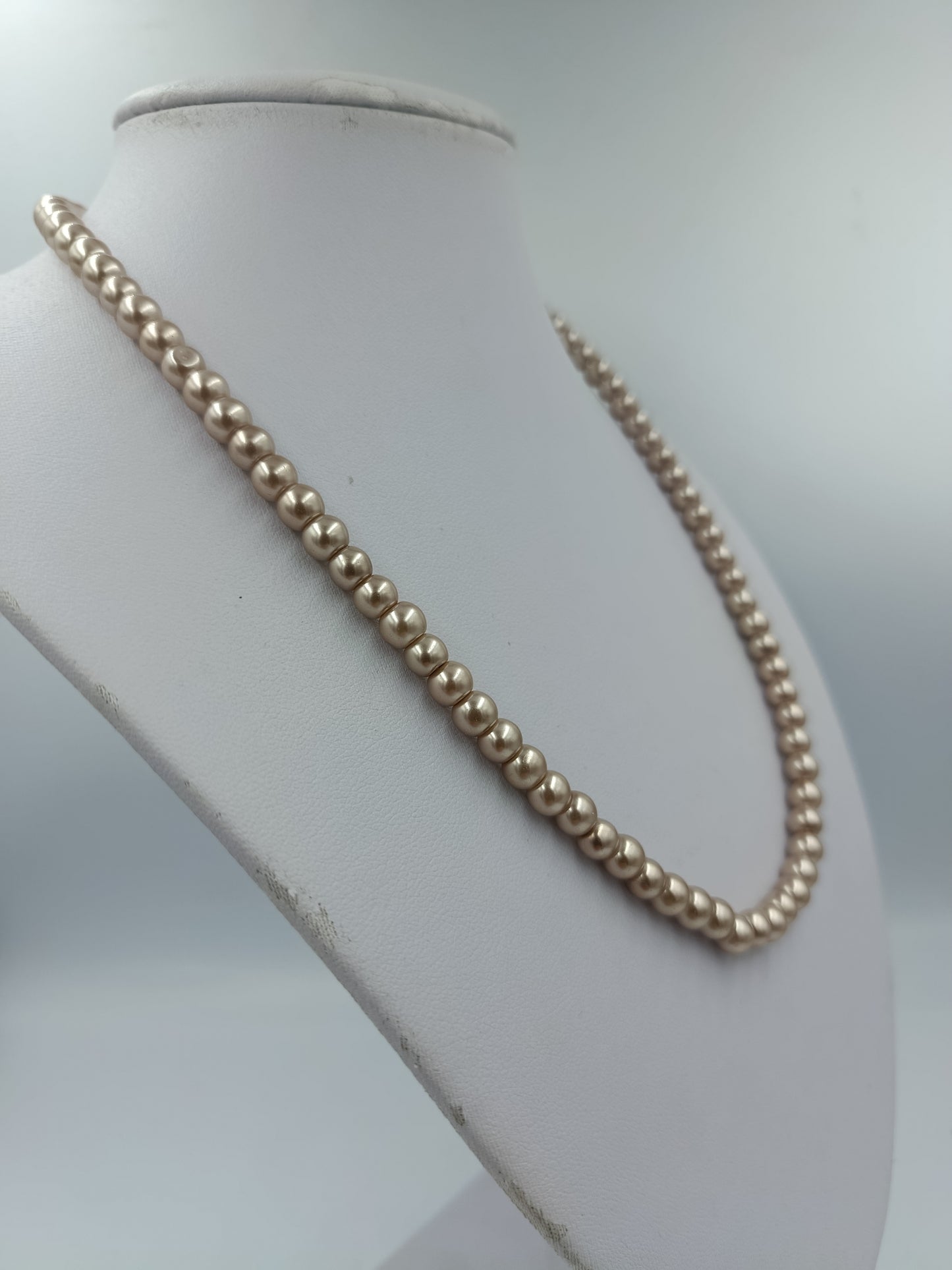 Perlenkette Roséfarben Elegant Klassisch