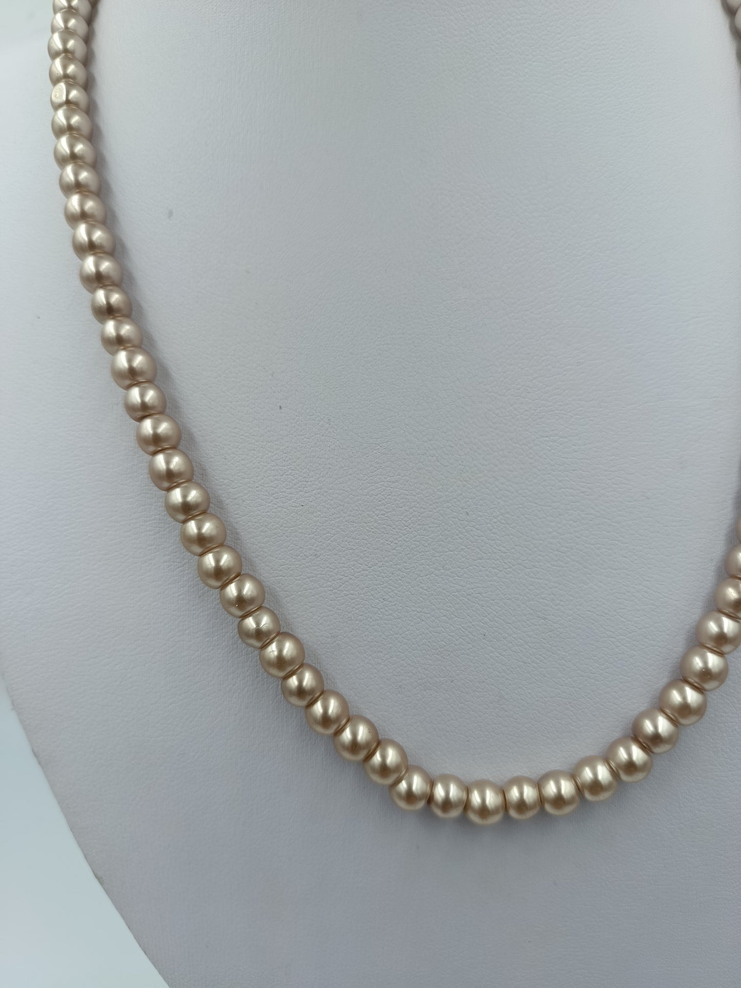 Perlenkette Roséfarben Elegant Klassisch