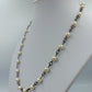 Elegante Perlenkette mit dunkler Gliederkette im Vintage Stil