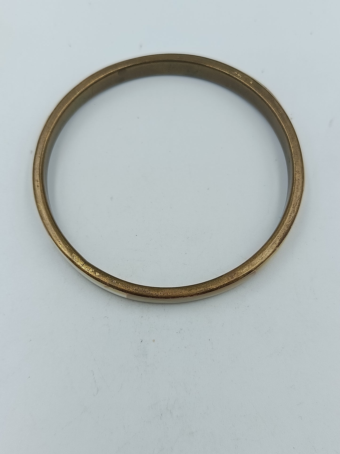 Vintage Armreif in Goldoptik mit Perlmutt Intarsien