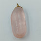 Anhänger aus Rosenquarz in sanftem Rosaton mit Goldöse