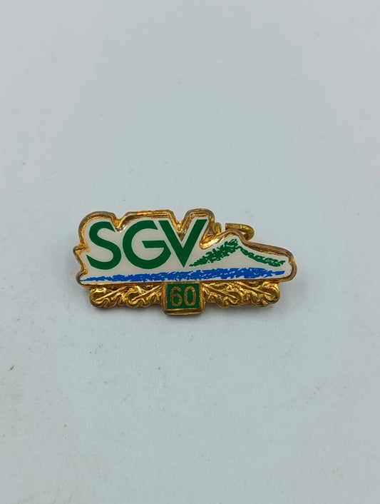 SGV Anstecknadel 60 Jahre Jubiläum goldfarben Emaille