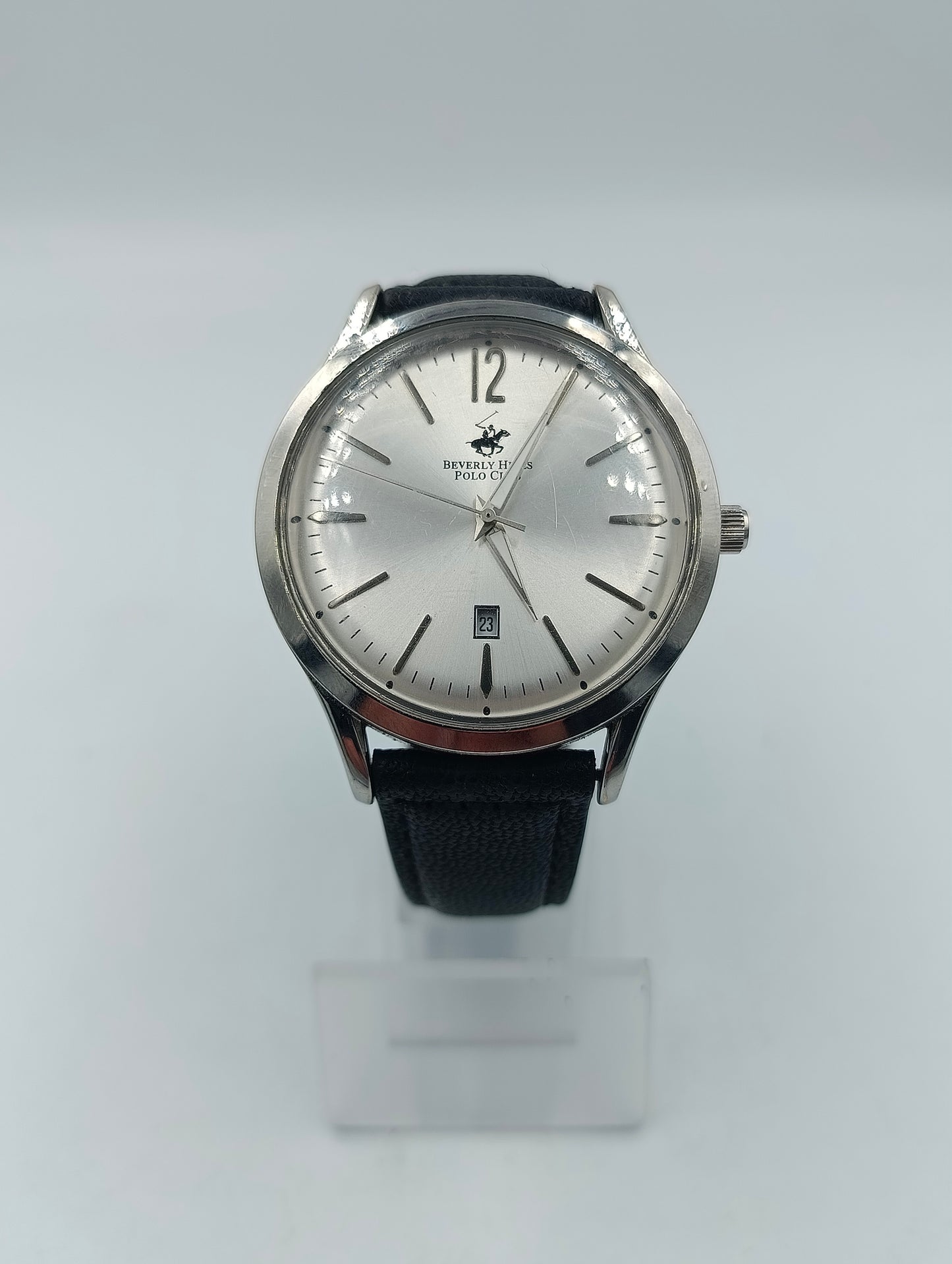 Beverly Hills Polo Club Herrenuhr silberfarben mit Datumsanzeige