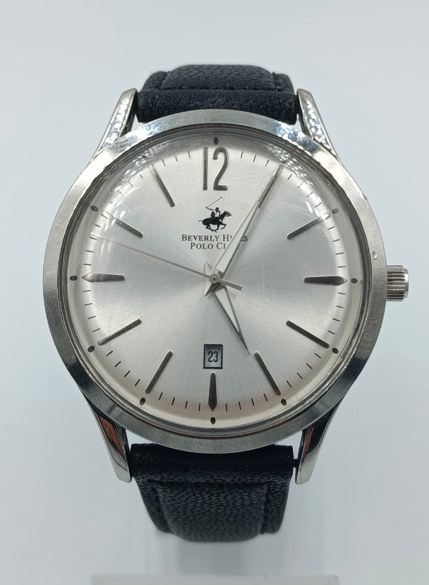 Beverly Hills Polo Club Herrenuhr silberfarben mit Datumsanzeige