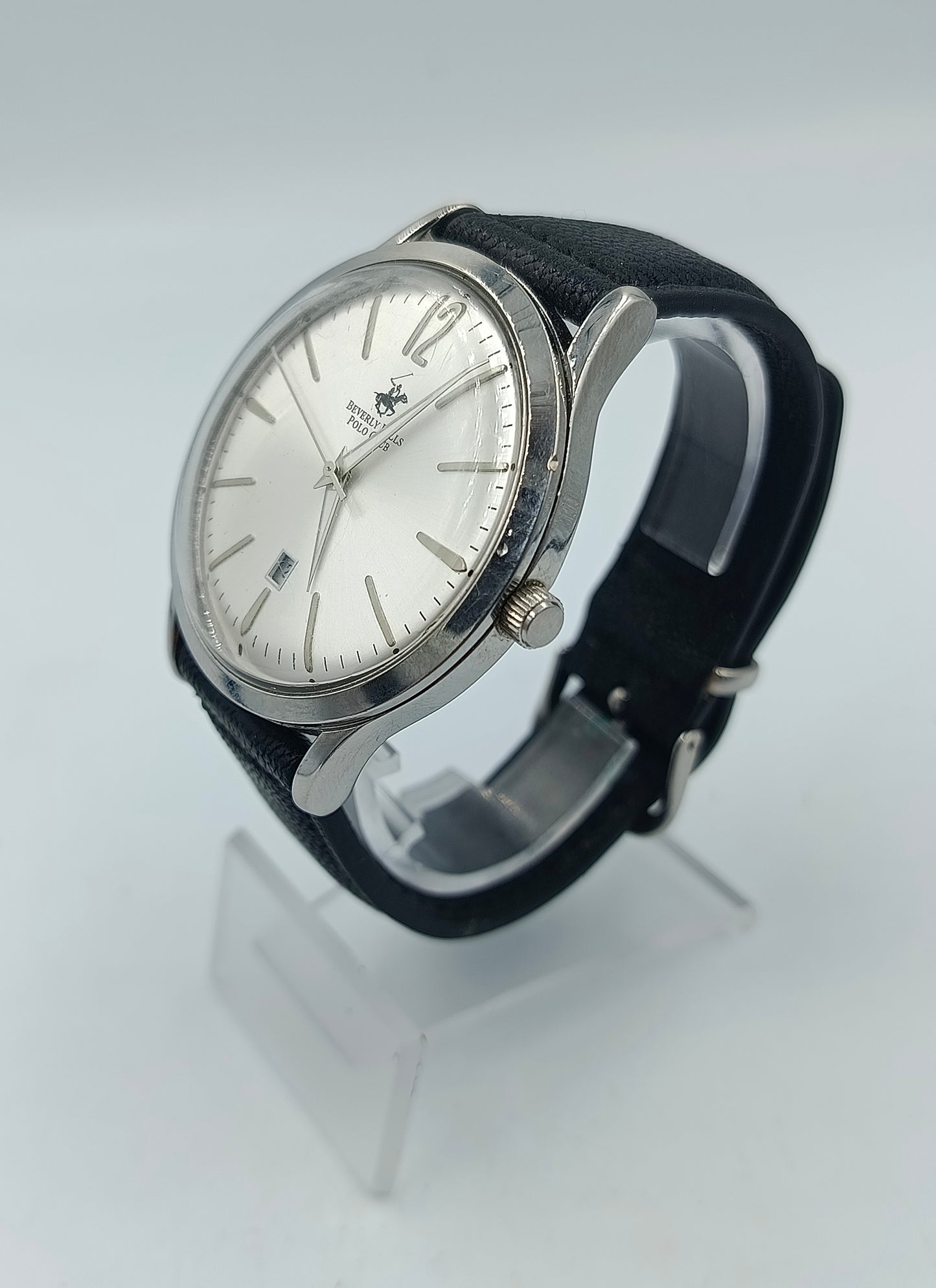 Beverly Hills Polo Club Herrenuhr silberfarben mit Datumsanzeige