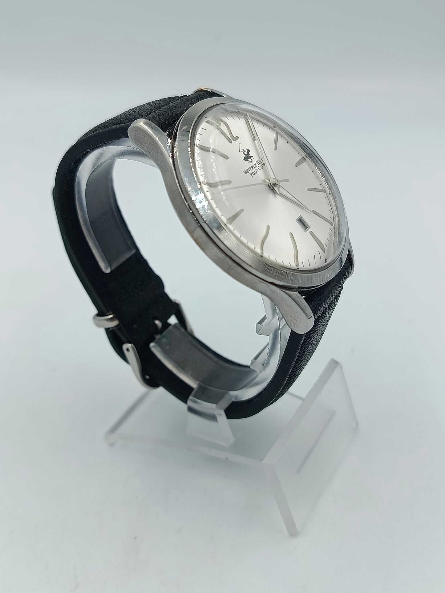Beverly Hills Polo Club Herrenuhr silberfarben mit Datumsanzeige