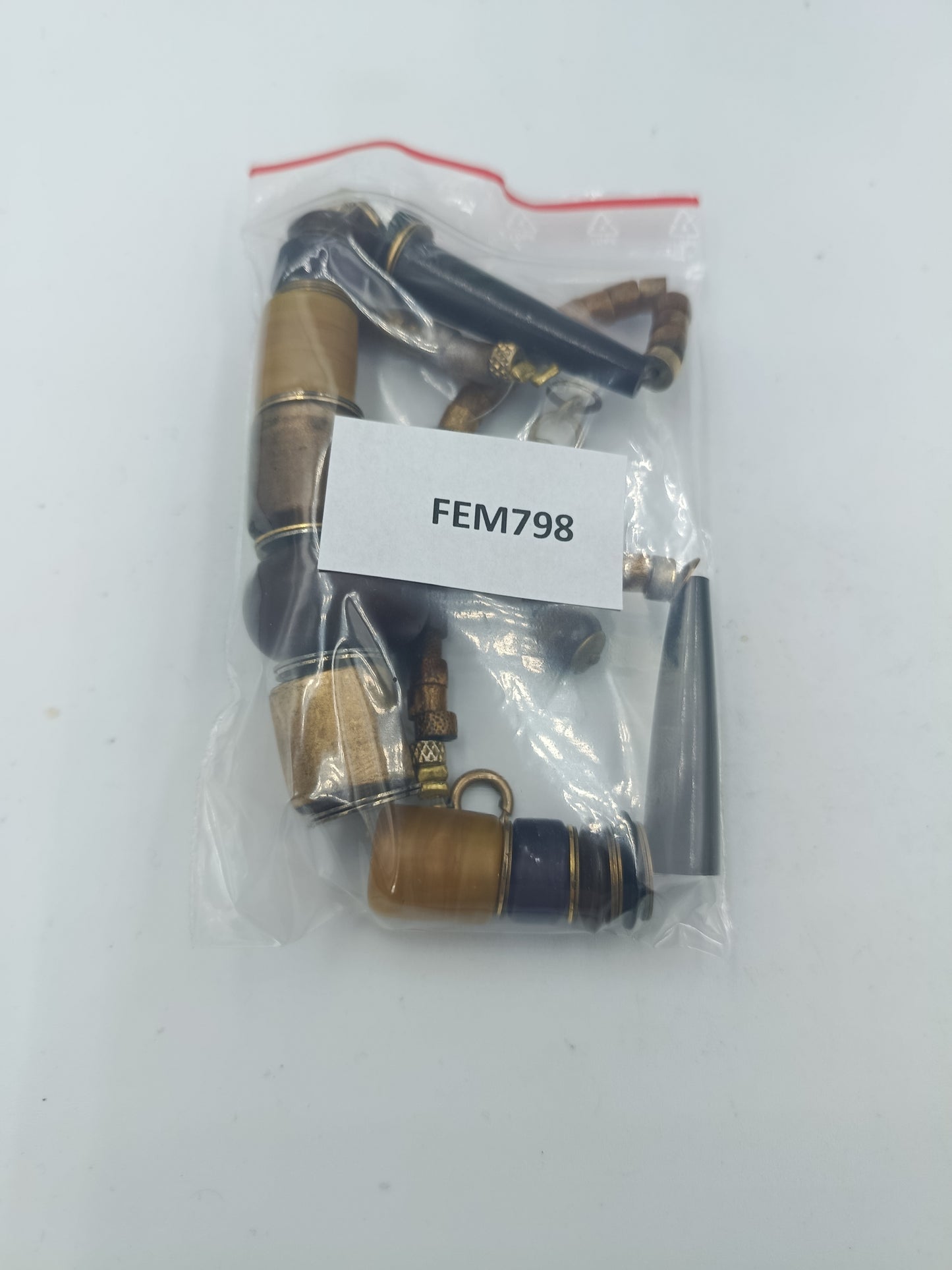 Statementkette in Braun Gold Blau Vintage Stil