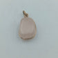 Anhänger mit Rosenquarz-Edelstein und goldfarbener Fassung