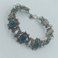 Antikes Armband Silberfarben mit blauen Steinen