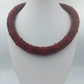 Rote Glasperlen Halskette im Röhren Design
