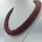 Rote Glasperlen Halskette im Röhren Design