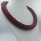 Rote Glasperlen Halskette im Röhren Design