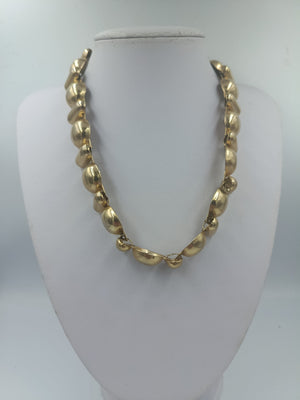 Goldfarbene Vintage Halskette mit Gliederelementen