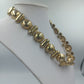 Goldfarbene Vintage Halskette mit Gliederelementen