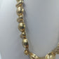 Goldfarbene Vintage Halskette mit Gliederelementen