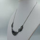 925 Silberkette mit schwarzem Stein und Zierverzierungen