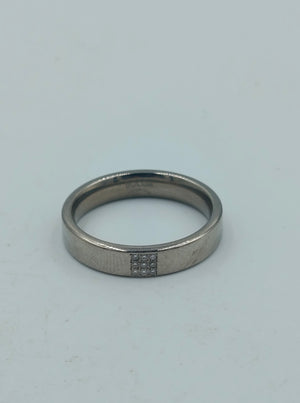 Boccia Titan Ring mit Zirkonia Steinen Größe 59