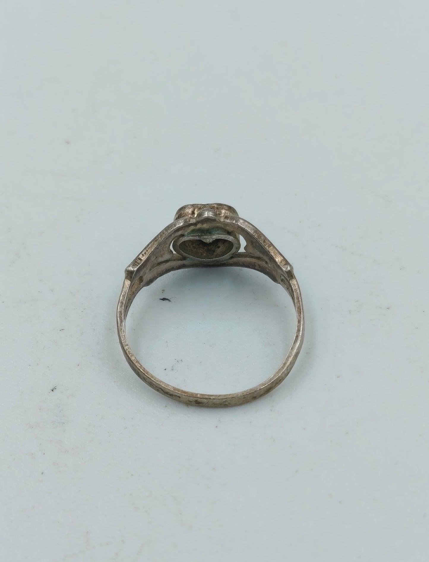 835 Silber Ring mit Herzform Vintage Design Größe 43